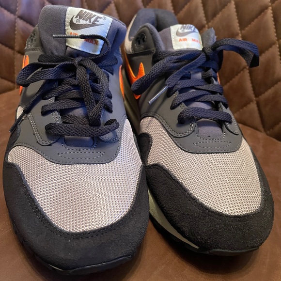 Men's Nike Air Max Sneakers - Gray and Orange - Picture 9 of 13